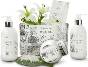 Wellness-Set Weiße Lilie als Werbeartikel
