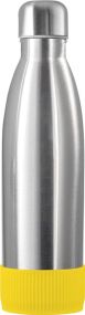 Thermoflasche RETUMBLER-NIZZA CORPORATE, Basisfarbe: Silber, Manschette farbig als Werbeartikel