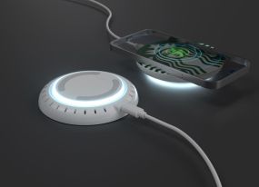15W Wireless Charger mit LED-Licht als Werbeartikel