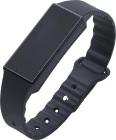 Smartwatch aus Edelstahl mit Silikonband Kenneth als Werbeartikel