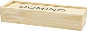Domino-Spiel in Holzbox Enid als Werbeartikel