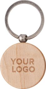 Schlüsselanhänger aus Holz May als Werbeartikel