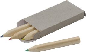 Mini-Buntstift Set aus Holz Kai als Werbeartikel