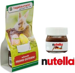 Nutella in Überreichverpackung Weihnachten - inkl. Werbedruck als Werbeartikel