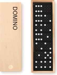 Domino Spiel in einer Holzbox als Werbeartikel