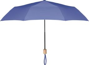 Regenschirm mit Holzgriff und Schirmhülle als Werbeartikel