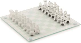 Schachspiel aus Glas als Werbeartikel