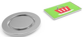 Metal Pin rechteckig Small mit Magnet als Werbeartikel