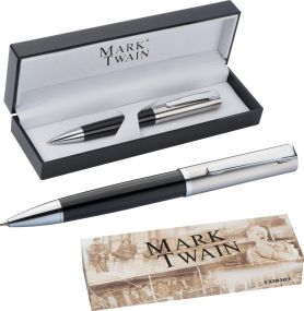 Mark Twain Kugelschreiber in Geschenkbox als Werbeartikel