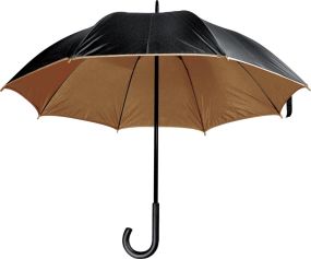 Luxuriöser Regenschirm mit doppelter Bespannung als Werbeartikel