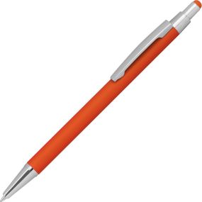 Kugelschreiber aus Metall mit Rubberfinish und Touchfunktion als Werbeartikel