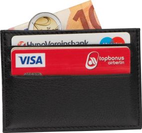 RFID Kreditkartenetui aus Leder als Werbeartikel