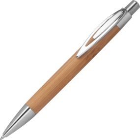 Kugelschreiber Bambus mit spitzem Clip als Werbeartikel