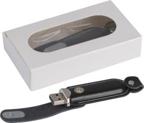 USB-Stick mit Ledereinband als Werbeartikel