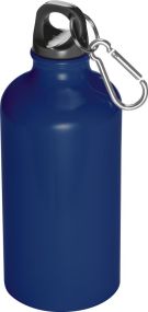 Trinkflasche aus Metall mit Karabinerhaken, 500 ml als Werbeartikel