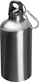 Katalog-Nr.: 0195 Trinkflasche aus Metall mit Karabinerhaken, 500ml als Werbeartikel