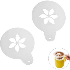 Cappuccino-Schablone "Blume" als Werbeartikel