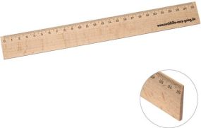Holz-Lineal 25 cm als Werbeartikel