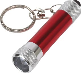 Schlüsselanhänger Flare mit LED-Taschenlampe als Werbeartikel