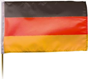 Deutschlandfahne mit Holzstab als Werbeartikel