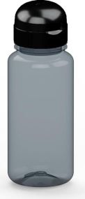 Trinkflasche Sports grau-transparent 0,4 l, recycled PET als Werbeartikel