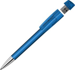 Klio Kugelschreiber mit USB-Stick Turnus transparent Mn USB 2.0 als Werbeartikel