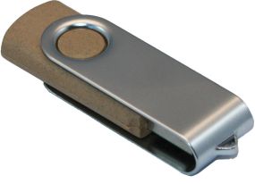 USB Stick Swing mit Metallbügel, biologisch abbaubar, USB 2.0 als Werbeartikel