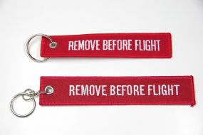 Schlüsselanhänger Sonderanfertigung "Remove Before Flight"- oder anderes Motiv als Werbeartikel