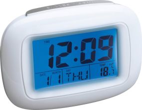Alarmuhr mit Thermometer REEVES-DILI als Werbeartikel