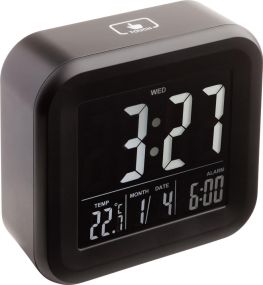 Restposten: Alarmuhr mit Thermometer REEVES-ANTIBES als Werbeartikel