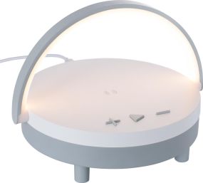 Wireless Lautsprecher inkl 15 Watt Wireless Charger mit Licht REEVES-BOURVILLE als Werbeartikel