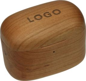 InEar Headset Wood als Werbeartikel