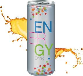 Energy Drink in der Dose, Fullbody (pfandfrei, Export) als Werbeartikel