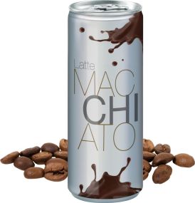 Latte Macchiato in der Dose, Fullbody (pfandfrei) als Werbeartikel