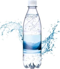 Tafelwasser, 500 ml, spritzig (Flasche Budget) als Werbeartikel