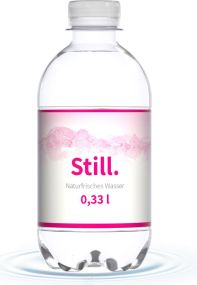 Mineralwasser Flasche Classic, 330 ml, still (pfandfrei, Export) als Werbeartikel