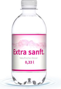 Wasser, 330 ml, extra sanft, pfandfrei, Export als Werbeartikel