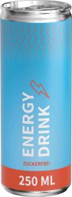 Energy Drink zuckerfrei, Eco Label (Pfandfrei, Export) als Werbeartikel