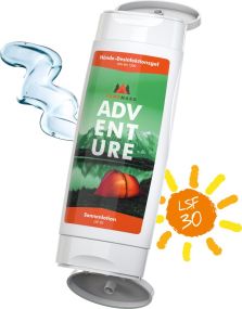 DuoPack Sonnenmilch LSF 30 + Hände-Desinfektionsgel (2 x 50 ml) als Werbeartikel