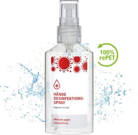 Hände-Desinfektionsspray, 50 ml, Body Label als Werbeartikel