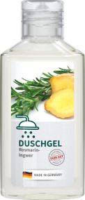 Duschgel Rosmarin-Ingwer, 50 ml, Body Label (R-PET) als Werbeartikel