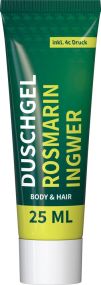 Duschgel Rosmarin-Ingwer, 25 ml Tube als Werbeartikel