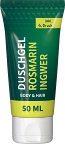 Duschgel Rosmarin-Ingwer, 50 ml Tube als Werbeartikel