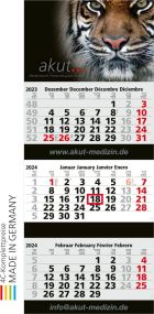 3-Monatswandkalender Maxi 3, Postoptimiert als Werbeartikel