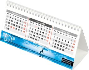 Tischkalender mit Ring Wire Table, inkl. Werbedruck