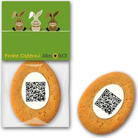 Ostercookie mit QR Code