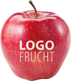 LogoFrucht Apfel, inkl. 1c LogoFrucht Druck als Werbeartikel