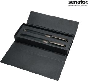 senator® Image Black Line Set (Drehkugelschreiber+Füllhalter)