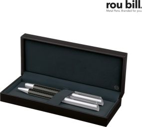 roubill Carbon Line Set (Drehkugelschreiber+ Füllhalter) als Werbeartikel