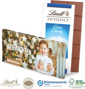 Schokoladentafel Excellence von Lindt, Klimaneutral, FSC® als Werbeartikel